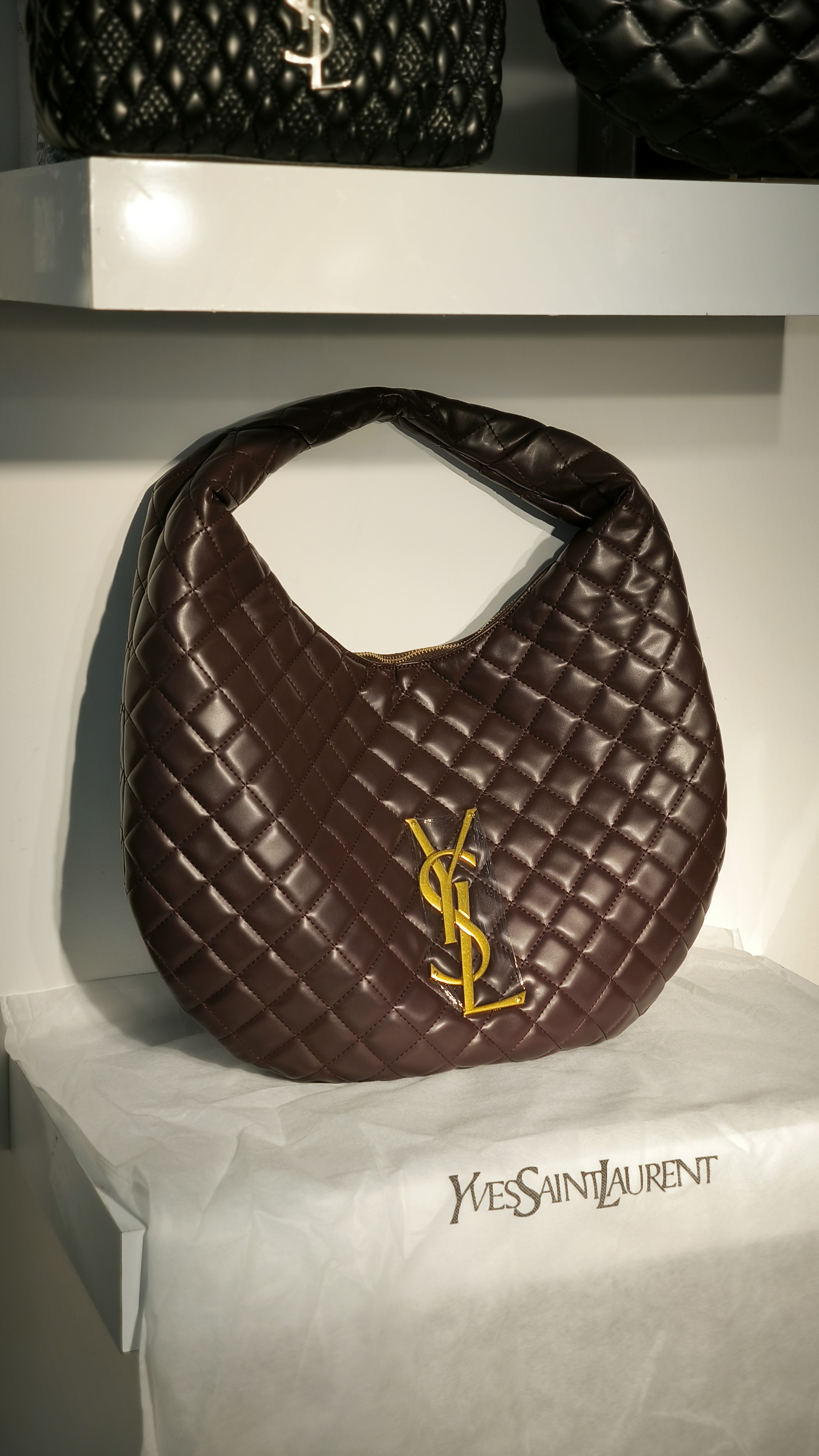 کیف برند ایفسن لورن ysl چرم زرشکی زنانه مستر کوالیتی